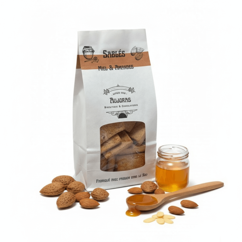 Biscuits sables miel et amandes 180 gr