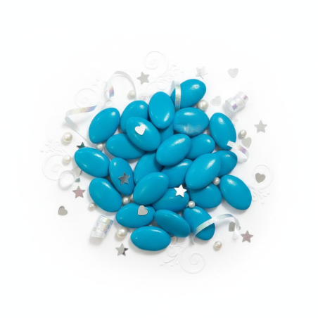 Dragées chocolat noir turquoise | Qualité Savoureux