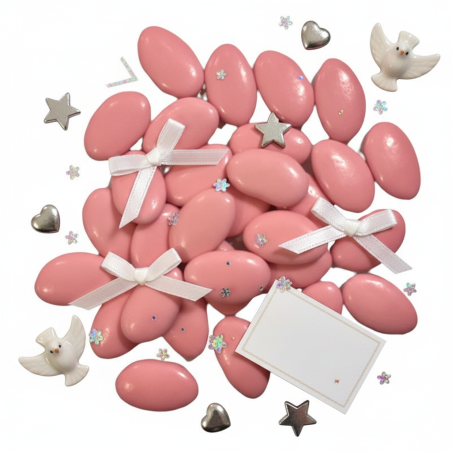 Dragées chocolat rose nacré | Qualité Haut de Gamme