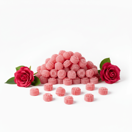 Bonbons à la rose forme fleur sachet 200 gr : Tarif Exclusif