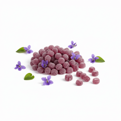 Bonbons à la violette forme fleur sachet 200 gr