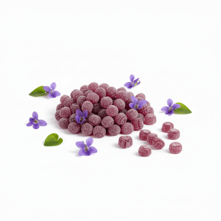 Bonbons à la violette forme fleur sachet 200 gr