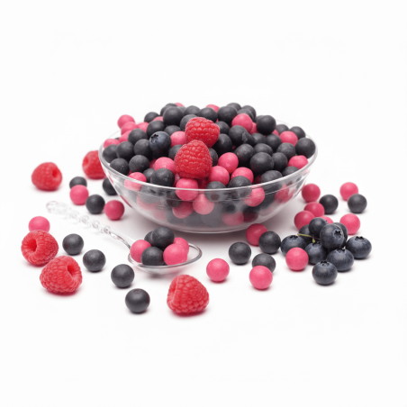 Framboises, myrtilles (fondant) perles sachet 200 gr