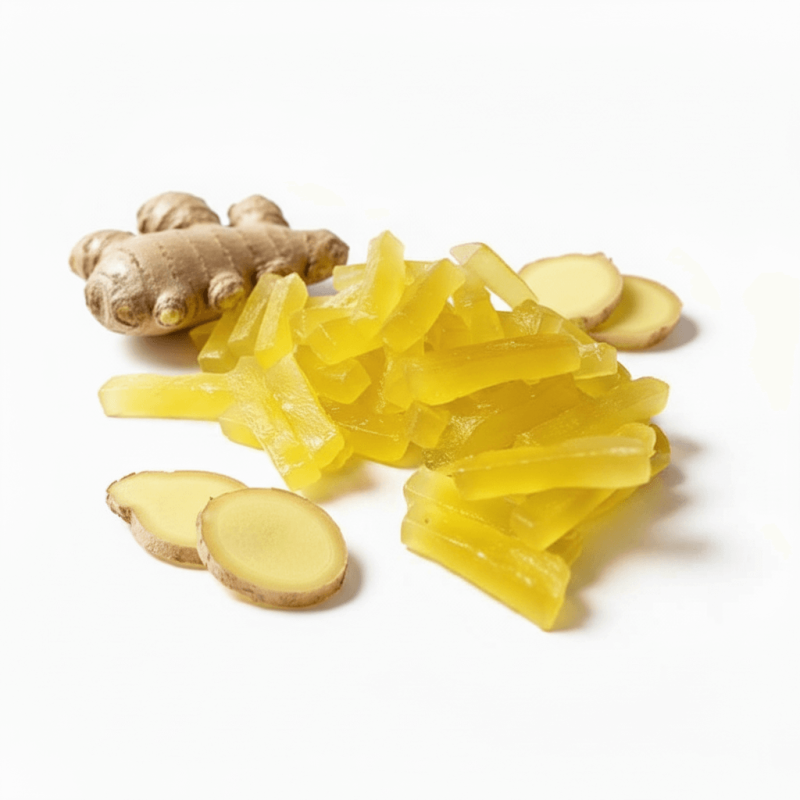 Lamelles de gingembre confit