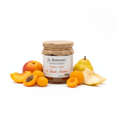 Confiture 4 Fruits jaunes 250 gr | Qualité Premium