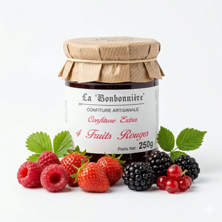 confiture 4 fruits rouges