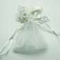 Organza Blanc Mariage avec cordon