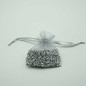 Organza gris clair avec Paillettes et cordon