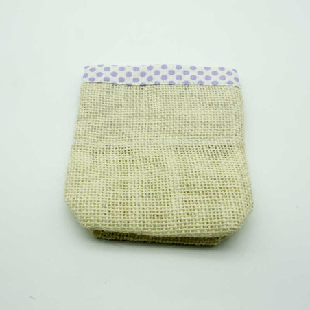 Acheter Pochette Jute à Pois | Artisanal et Gourmand