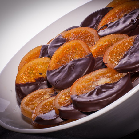 tranche d'orange confite chocolat